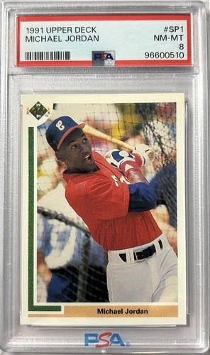 1991 Upper Deck #SP1 Michael Jordan PSA 8 NMMT Chicago White Sox GOAT!!
