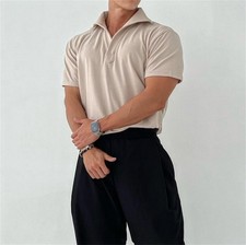 Men's Polo Shirt Casual Short Sleeve Golf Shirt Summer Vacation Beach Shirts