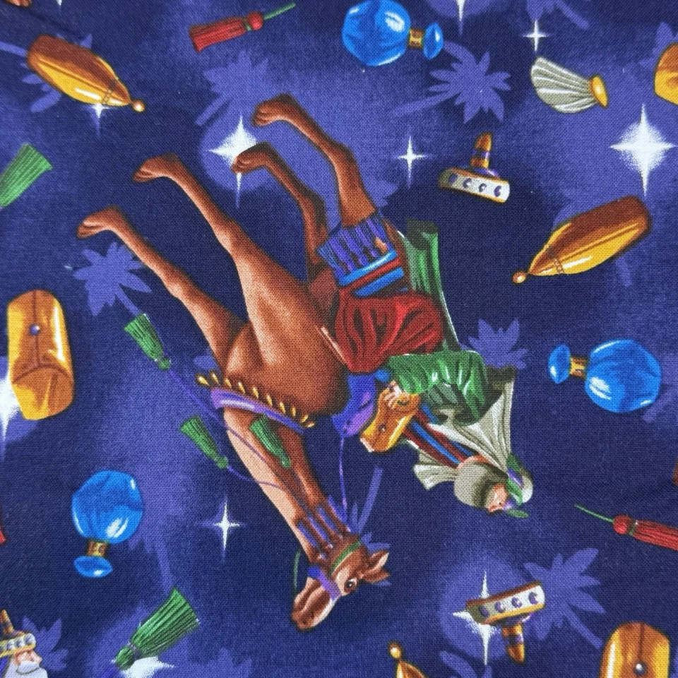 Wise Men Christmas Fabric  Seasons Greetings Fabri Quilt Purple Cotton 2 Yds - Image 4 of 4