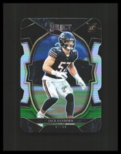 2022 Jack Sanborn Rookie Card - Panini Select  Prizm Die-Cut #62 Chicago Bears 