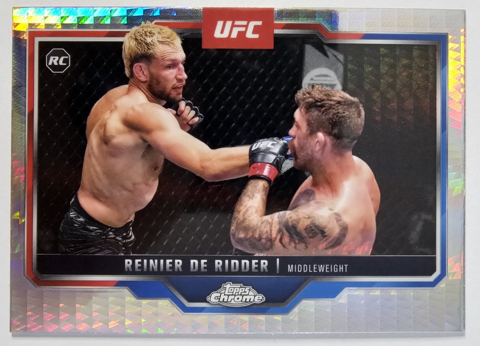 Reinier De Ridder 2025 Topps Chrome UFC - #185 Prism Silver Refractor (RC)