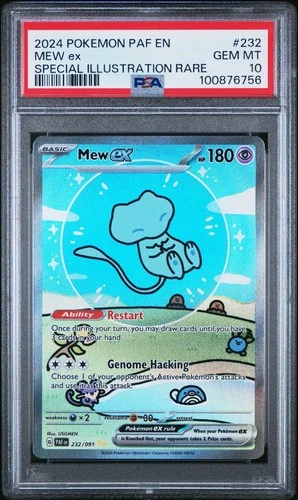 Mew EX 232/091 PSA 10 Pokemon 2024 Paldean Fates (Bubble Mew)