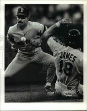 1990 Press Photo Chris James vs Jody Reed-baseball action - cvb58114
