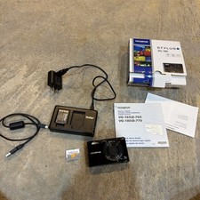OLYMPUS STYLUS VG-180 Black Digital Camera 16MP 5x Zoom Tested With 128 SD Read