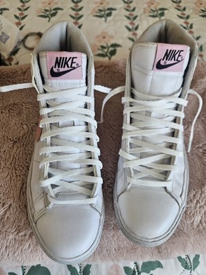 Nike Blazer Mid 77 Style White Pink Leather High Top 6Yequivalent to Women's 7.5