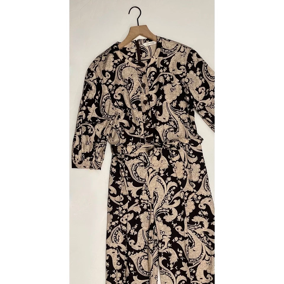 Mono REBECCA TAYLOR Paisley Pergamino Paisley Espresso Cinturón Marrón Mediano Foto 3 de 4