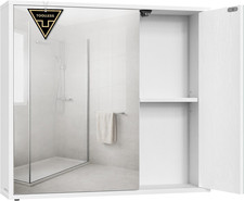 Mobiletto Da Bagno Con Specchio, Montaggio Rapido Senza Attrezzi Toolless, Specc