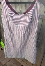 Young Edwardian 60s Purple & Silver Striped Sparkly Mini Dress