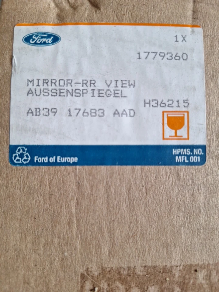 New Genuine Ford 1779360 MIRROR ASY - REAR VIEW Ford Ranger Passenger Side - Image 2 of 4