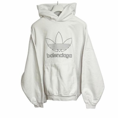 BALENCIAGA Adidas Originals Collaboration Num... Hoodie White Men's Size M (2)