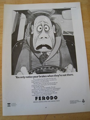 FERODO BRAKE LININGS AND DISC BRAKE PADS TURNER & NEWALL LTD ADVERT A4 FILE 47