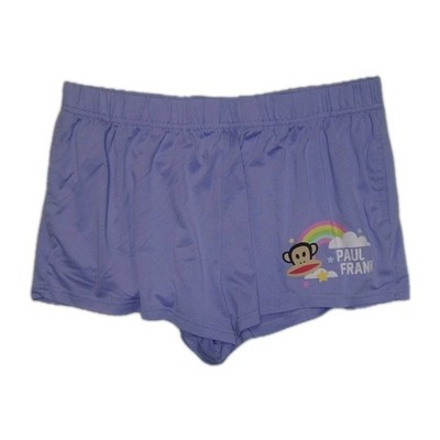 Paul Frank Women's Longe Shorts Size L Purple Monkey Rainbow Y2K