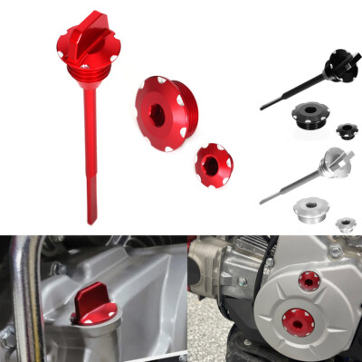 #ad 3D Engine Crankcase Plugs Oil Fluid Dipstick Cap For Honda CRF110F 2013 2024 $22.49