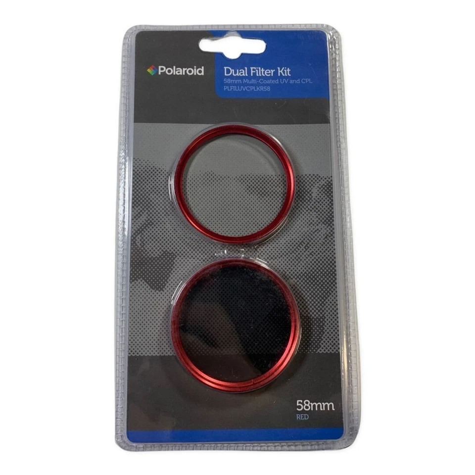 Polaroid 58mm Dual Filter Kit Multi-Coated UV and CPL Filter Red - Image 2 of 4