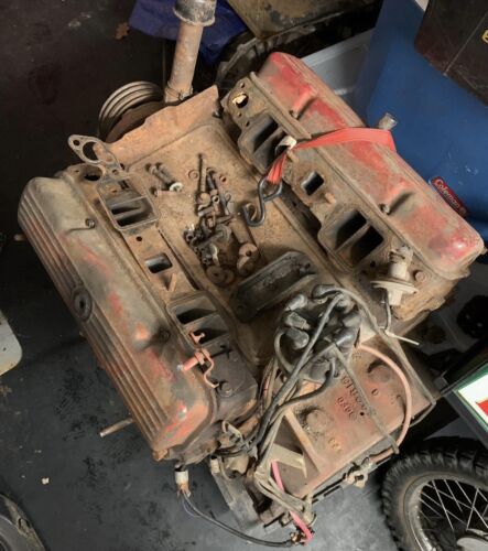 394 Oldsmobile Rocket 1962 1963 1964 Edelbrock 6x2 Log Intake Slim Jim Trans V8 - Picture 7 of 9
