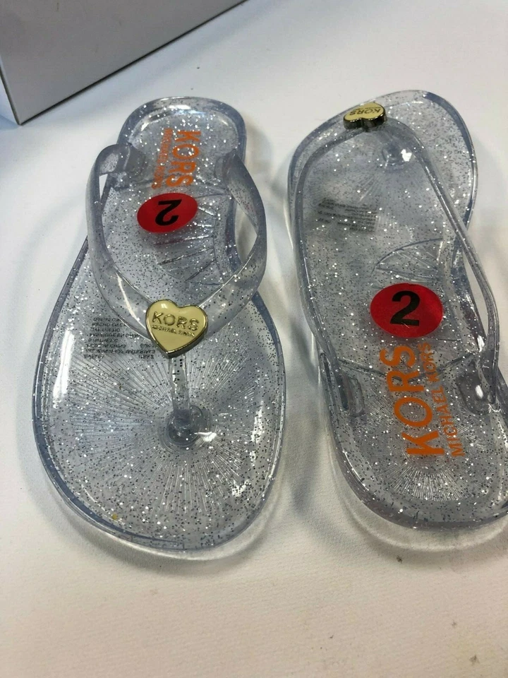 Chinelos femininos Michael Kors jelly glitter Evelin - Imagem 2 de 3