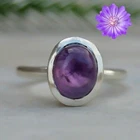 Amethyst Gemstone 925 Sterling Silver Ring Handmade Jewelry Ring For Gift