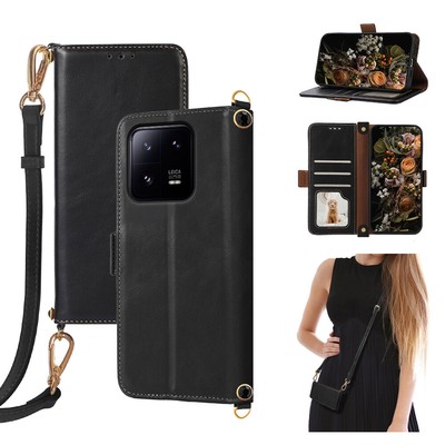 For Xiaomi Crossbody Genuine Leather Wallet Bag Case RFID