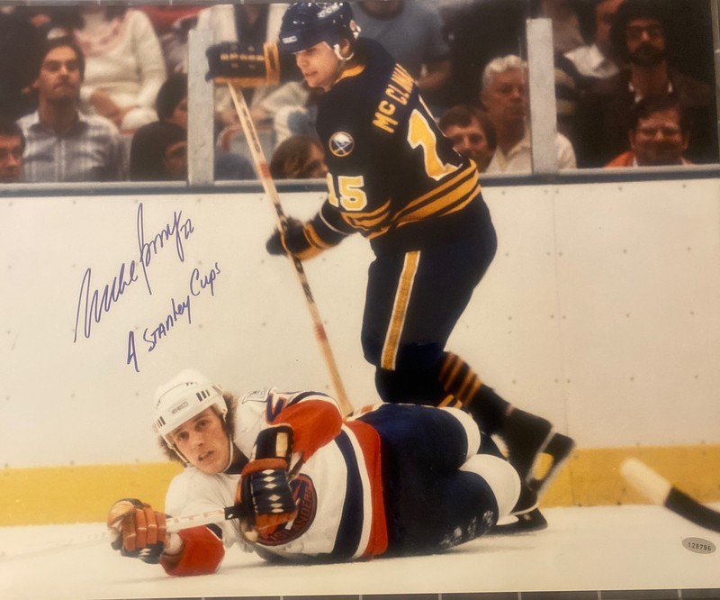 Mike Bossy New York Islanders Signed 16x20 Photo Steiner 4 Cups Inscription