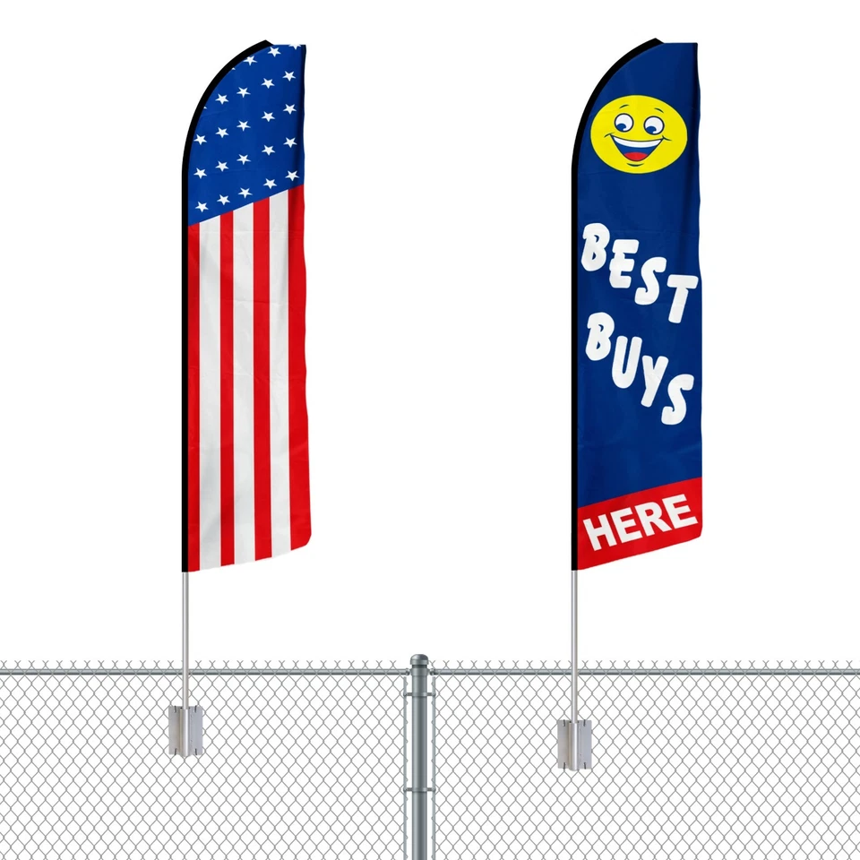 Automotive Dealership Swooper Flag Kits Tall Flags for Car Lots Advertising Sign - Image 4 of 4