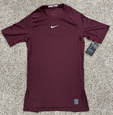 Image of Nike Mens PRO Short Sleeve Compression Shirt XL 908083 669 Maroon training top