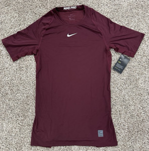 maroon nike compression shirt
