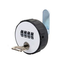 Combination Cabinet Cam Lock 4 Digital Round Padlock with Key Drawer Locker