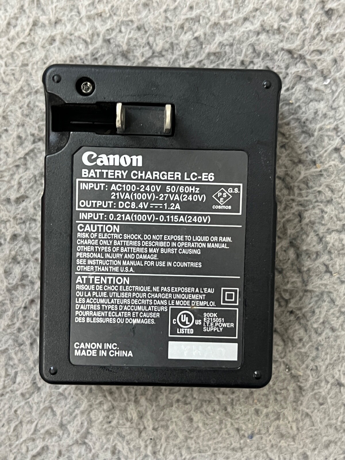 Genuine Canon OEM LCE6 Battery Charger for EOS 60d 70d 80d 5d 7d mark