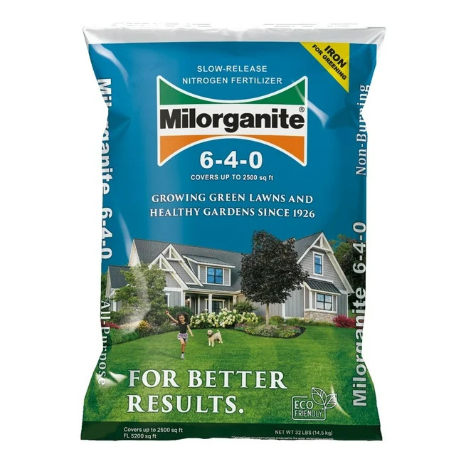 Milorganite Long Lasting All Purpose Lawn Food 6-4-0 NPK Fertilizer 32 lb.
