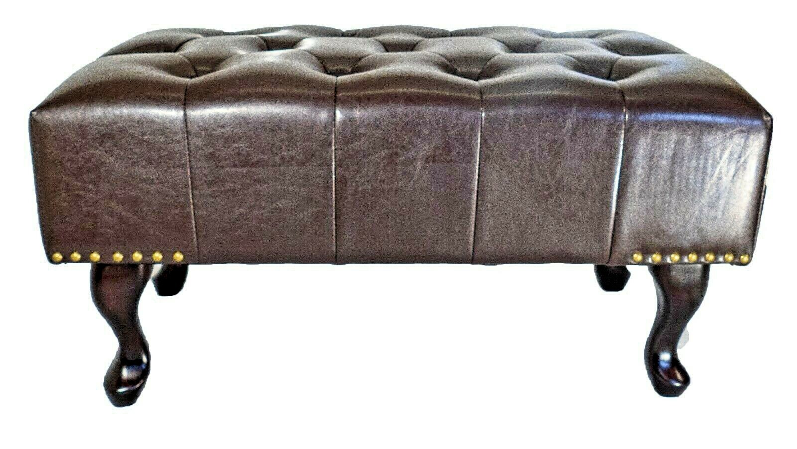 Brand New Chesterfield Bicast Leather Footstools/Storage Chests/Pouffes
