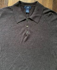 Dockers Brown Polo Style Sweater in Men  s Size XL Diamond Knit Pattern Acrylic