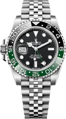 Rolex GMT-Master II Black Dial Black/Green Bezel Automatic Mens Watch 126720VTNR