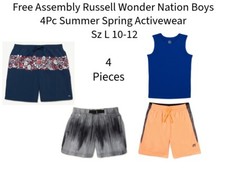 Free Assembly Russell Wonder Nation Boys 4Pc Summer Spring Activewear Sz L 10-12