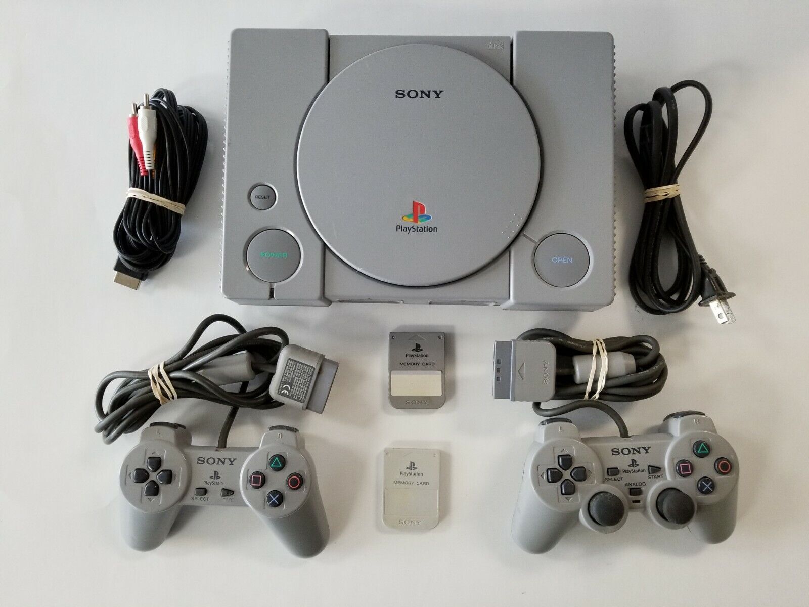 Sony Playstation 1 PS1 Console - AUTHENTIC Controllers - TESTED -  GUARANTEED