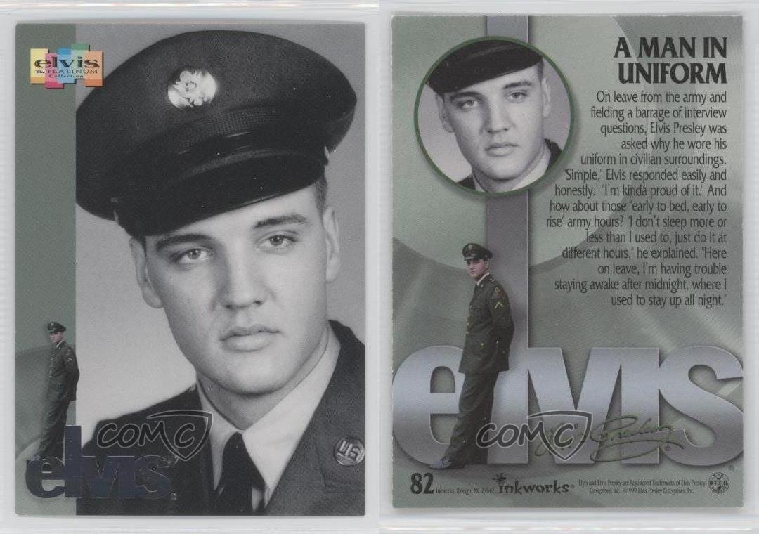 1999 Inkworks Elvis: The Platinum Collection Elvis Presley A Man in Uniform 0k5 - Picture 3 of 3