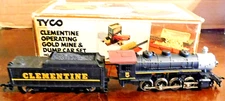 TYCO Clementine Loco. & Two Ore Cars ~ Gold Mining Co. ~ Sonoran Desert HO RARE