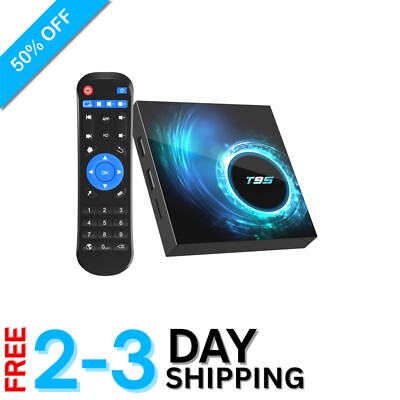 Compact Android TV Box (4GB RAM, 32GB ROM) with 6K Playback & H.265 Decoding