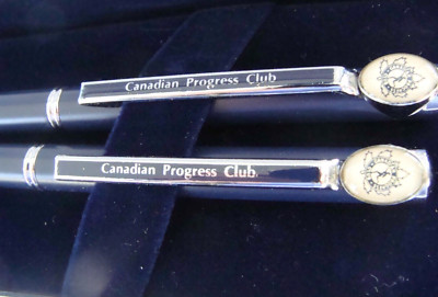 VTG Canadian Progress Club Gentlemen's Dinner 25th Anniv Pen Pencil Set Orig Box