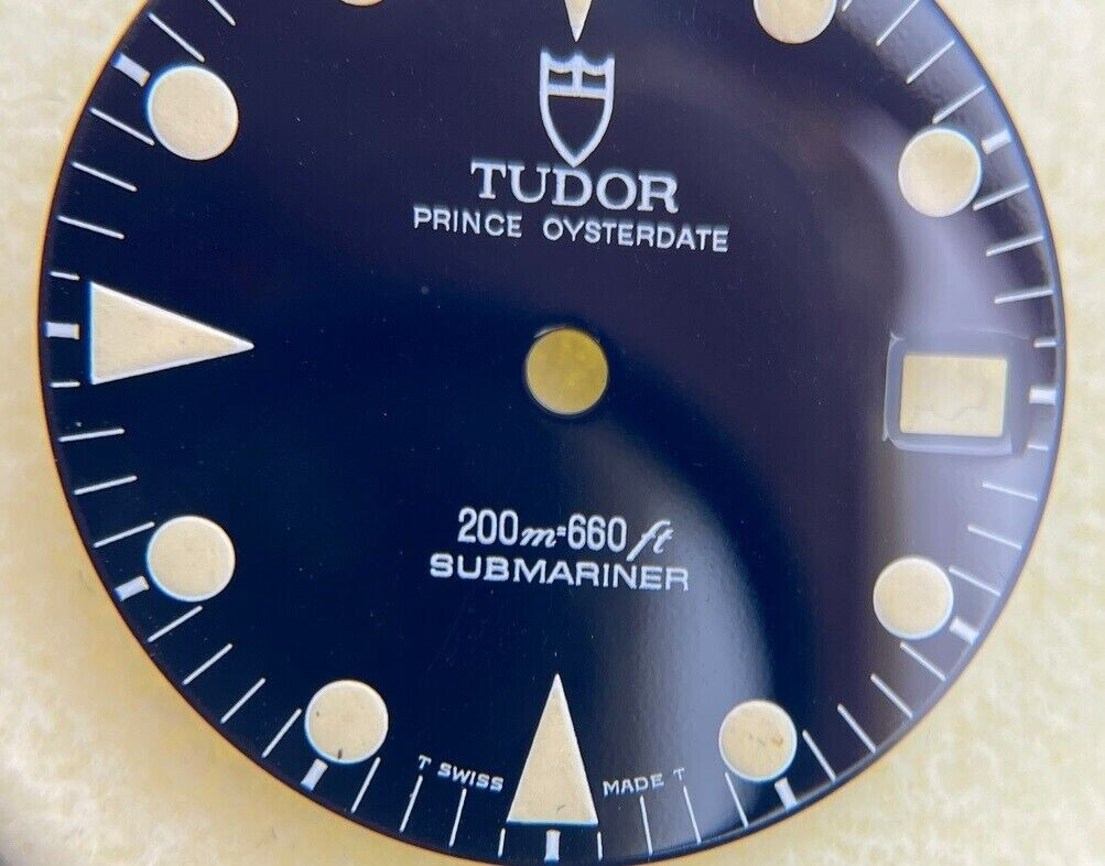 ORIGINAL FACTORY GLOSSY TUDOR 26MM BLUE DIAL FIT SUBMARINER 76100