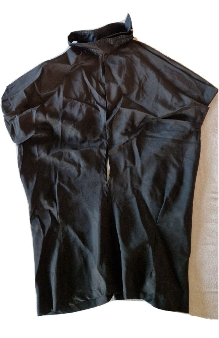 Yves saint Laurent Camicia di seta sexy nera senza maniche donna s 38