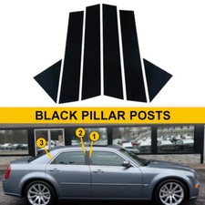 Gloss Black Pillar Post Window Trim Fit For Chrysler 300C Dodge Magnum 2005-2010