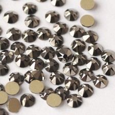 Jet Hematite Glass Crystal Non Hotfix Flatback Rhinestones For Nail Art Phone