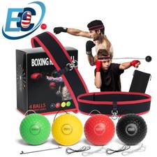 Boxing Fight 4 Balls With Head Band For Reflex Speed Training Punching Exercise