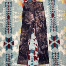 Lululemon Align Cropped leggings Diamond Dye Graphite Grey Pink Pastel 0