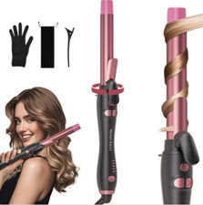 Tresses Touch 1  Auto Rotating Curling Iron   Rose Gold Ceramic Hair Tool