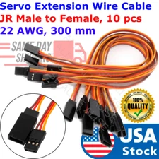 10 pc 300MM Servo Extension Male to Female Lead Wire Cable For RC/Futaba/JR 30cm