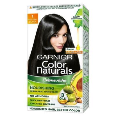 Garnier Color Naturals Creme Riche Ammonia Free Hair Color Natural Black 70 +60g