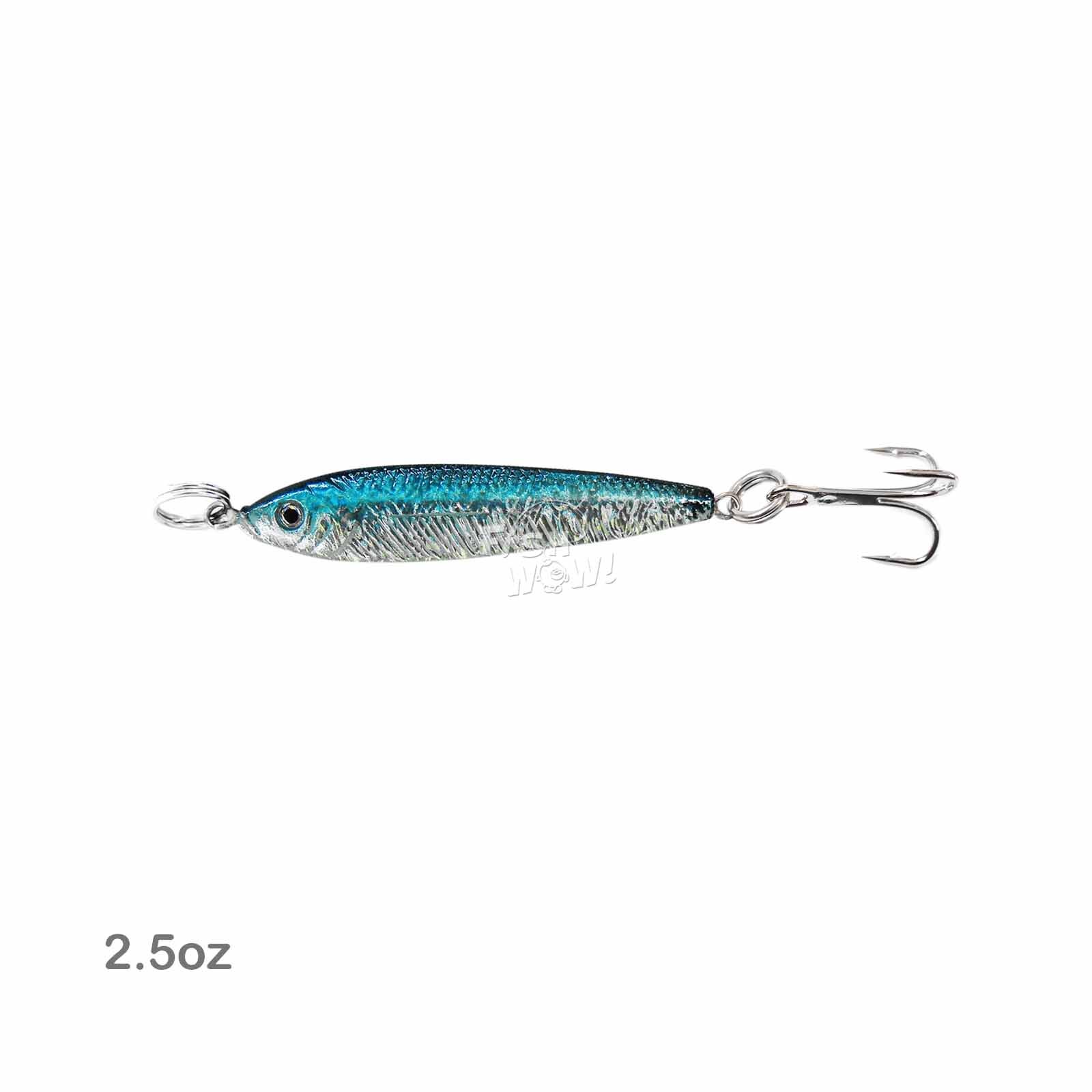 50pcs Fish WOW!® 2.5oz Fishing Mega luna Bait Metal jig saltwater Random mix NEW - Image 10