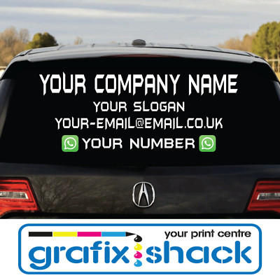 GROSSER INDIVIDUELLER TEXT PERSONALISIERT VINYL AUFKLEBER AUTOAUFKLEBER WERBUNG GESCHÄFT #04