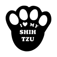 I Love My Shih Tzu Decal 1 4"x4" Choose Color